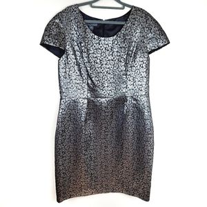 Covington | Metallic Leopard Shift Cocktail Dress